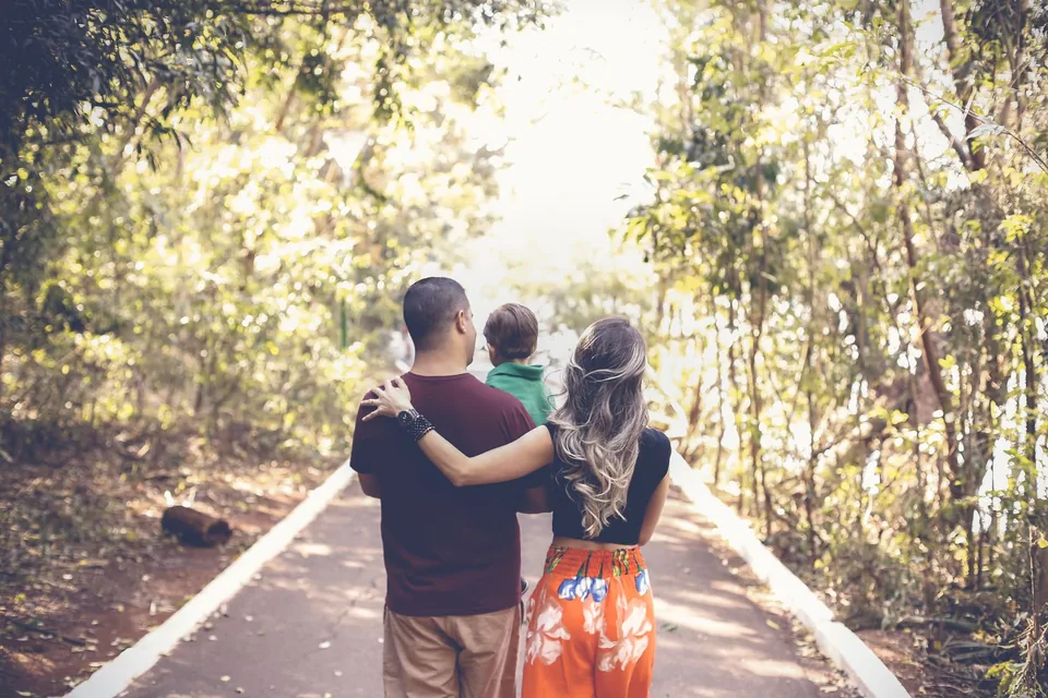 A family enjoying time together outdoors